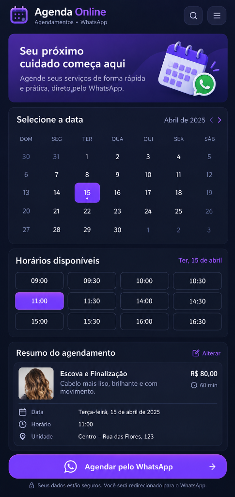 Mini aplicativo Agenda Online